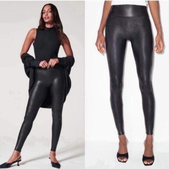 Like New Spanx leather look leggings black size s - Picture 11 of 11